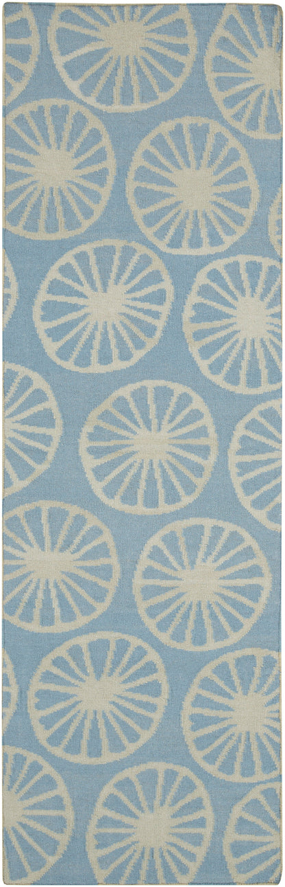 Belknap Coastal Bright Blue/Khaki Area Rug