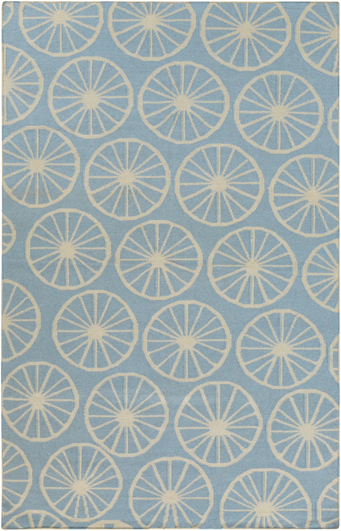 Belknap Coastal Bright Blue/Khaki Area Rug