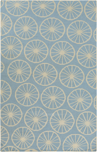 Belknap Coastal Bright Blue/Khaki Area Rug
