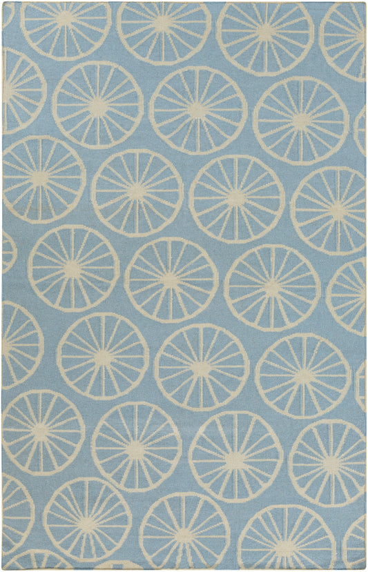 Belknap Coastal Bright Blue/Khaki Area Rug