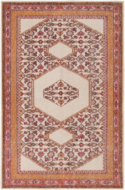 Scafati Traditional Orange Area Rug